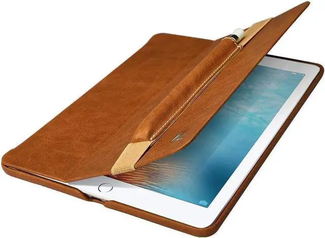 Alt view image 2 of 6 - Apple Pencil Case Cover Genuine Leather Slim Sleeve Carrying Bag Protective Pencil Holder with Elastic Band for Apple iPad Pro 9.7 Inch, iPad 9.7 2017, iPad Pro 10.5 Inch and 2.9 Inch Pencil