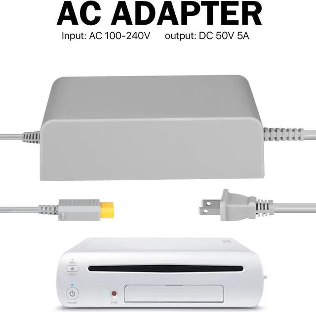 Alt view image 5 of 5 - Wii U Controller GamePad Charger AC Adapter Power Supply Home Wall Travel Charging Cord Cable Accessories Kit 100-240V US Plug for Nintendo Wii U Gaming Console System