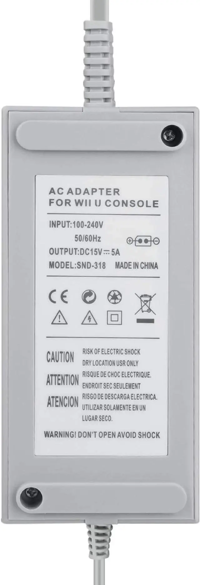 Alt view image 2 of 5 - Wii U Controller GamePad Charger AC Adapter Power Supply Home Wall Travel Charging Cord Cable Accessories Kit 100-240V US Plug for Nintendo Wii U Gaming Console System