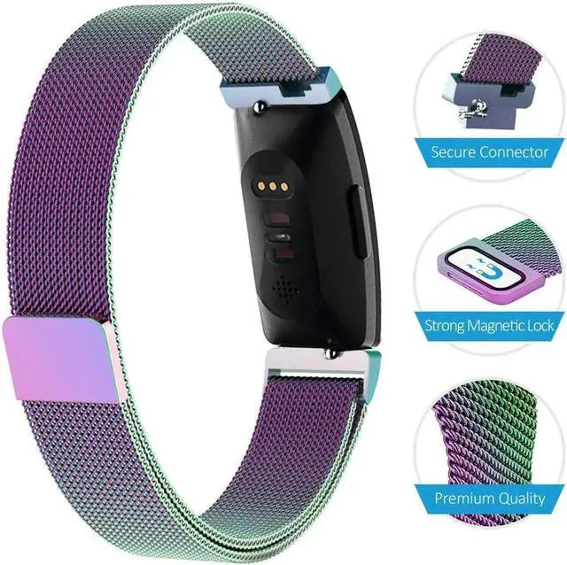 Alt view image 2 of 7 - Werleo Bands Compatible with Fitbit Inspire HR Bands / Fitbit Inspire Band,Inspire hr Metal Stainless Steel Magnetic Men Women Replacement Bands for Fitbit Inspire & Inspire HR Fitness Tracker
