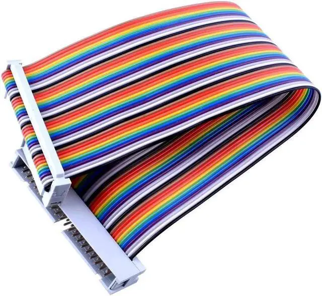 Alt view image 3 of 5 - Werleo 2 Packs Male to Female GPIO Ribbon Cable 40pin 8inch Breadboard Jumper Wires for Connection Raspberry Pi 3 2 Model B B+ with 3.5/5 inch TFT Touch Screen LCD Display