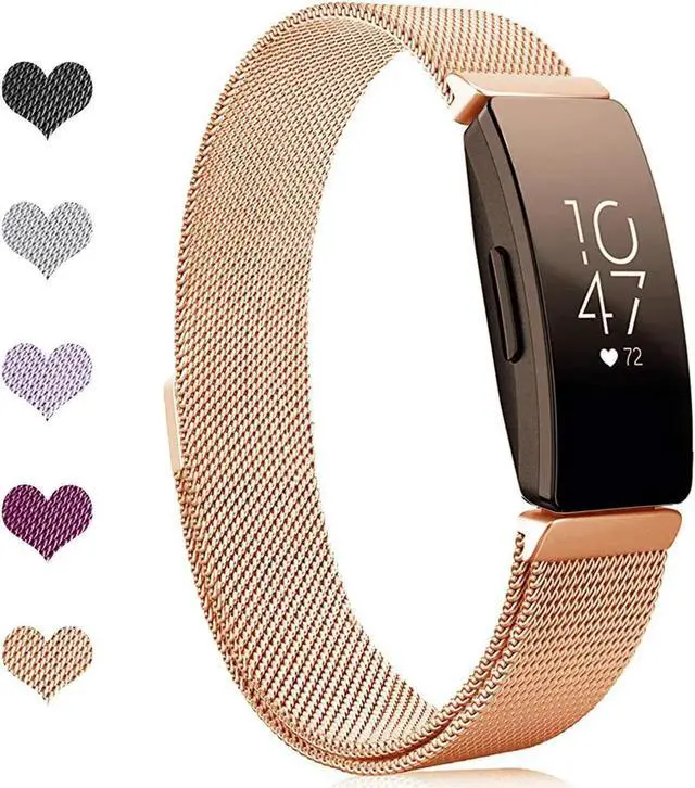 Werleo Bands Compatible with Fitbit Inspire HR Bands / Fitbit Inspire Band,Inspire hr Metal Stainless Steel Magnetic Men Women Replacement Bands for Fitbit Inspire & Inspire HR Fitness Tracker