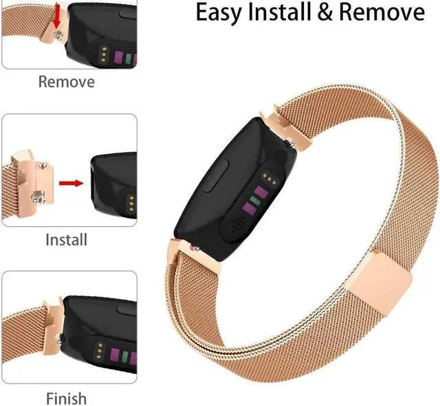 Alt view image 2 of 7 - Werleo Bands Compatible with Fitbit Inspire HR Bands / Fitbit Inspire Band,Inspire hr Metal Stainless Steel Magnetic Men Women Replacement Bands for Fitbit Inspire & Inspire HR Fitness Tracker