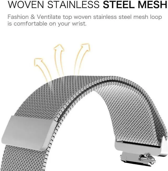 Alt view image 2 of 6 - Werleo Bands Compatible with Fitbit Inspire HR Bands / Fitbit Inspire Band,Inspire hr Metal Stainless Steel Magnetic Men Women Replacement Bands for Fitbit Inspire & Inspire HR Fitness Tracker