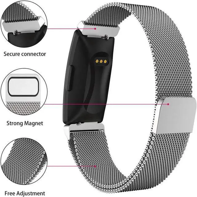 Alt view image 3 of 6 - Werleo Bands Compatible with Fitbit Inspire HR Bands / Fitbit Inspire Band,Inspire hr Metal Stainless Steel Magnetic Men Women Replacement Bands for Fitbit Inspire & Inspire HR Fitness Tracker