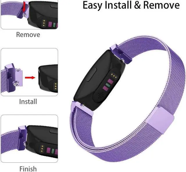 Alt view image 2 of 7 - Werleo Bands Compatible with Fitbit Inspire HR Bands / Fitbit Inspire Band,Inspire hr Metal Stainless Steel Magnetic Men Women Replacement Bands for Fitbit Inspire & Inspire HR Fitness Tracker