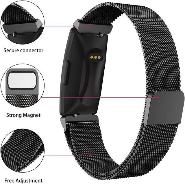 Alt view image 3 of 7 - Werleo Bands Compatible with Fitbit Inspire HR Bands / Fitbit Inspire Band,Inspire hr Metal Stainless Steel Magnetic Men Women Replacement Bands for Fitbit Inspire & Inspire HR Fitness Tracker