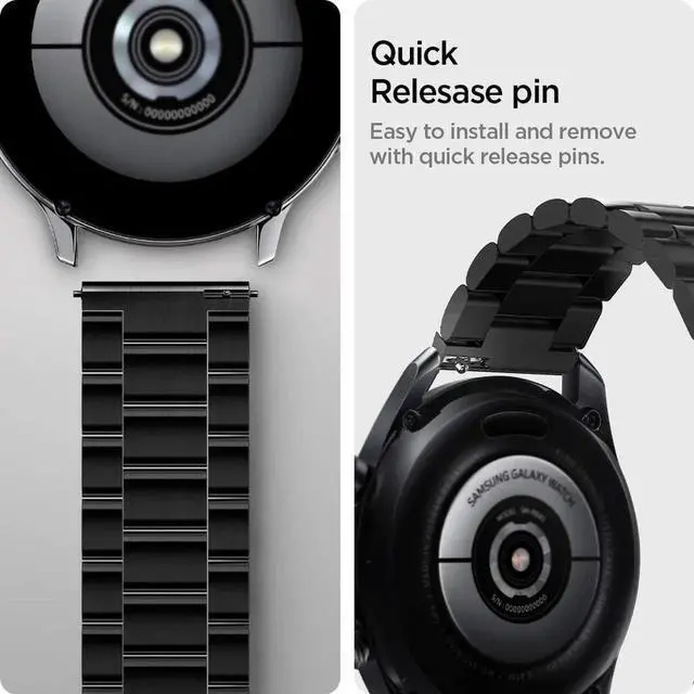 Alt view image 6 of 6 - For Samsung Galaxy Watch 3 45mm Band Strap (2020) / Galaxy Watch 46mm Band (2018) / OnePlus Watch Band / Gear S3 Frontier Band / S3 Classic Band Strap