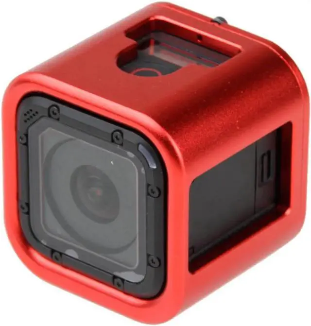 Alt view image 3 of 3 - CNC Aluminum Alloy Housing Sport Camera Shell Box Frame Mount Prevent Overheating Case for GoPro Hero 5 Session/ Hero 4 Session(Black)