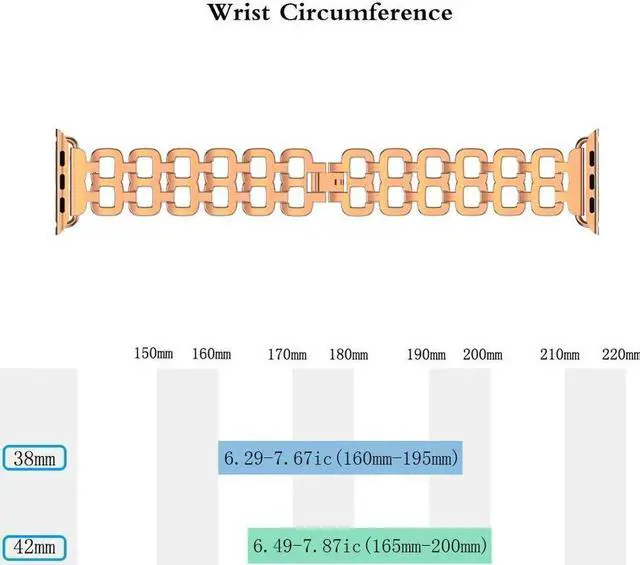 Alt view image 3 of 6 - Compatible Apple Watch Band 40mm / 38mm - 44mm / 42mm for Men Women Replacement Stainless Steel Link Band Replacement for Apple Watch Series 4 3 2 1