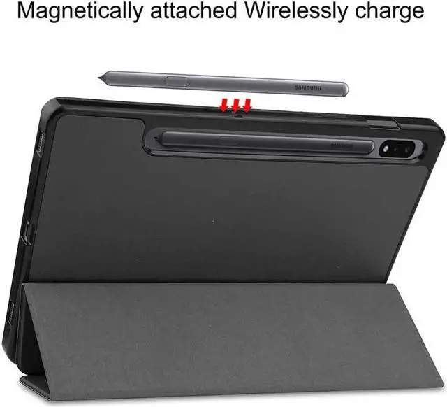 Alt view image 6 of 7 - Case Cover for Samsung Galaxy Tab S7 11 inch 2020 SM-T870/T875, [with Strong Magnet for Hanging] [Protective Cover with Pencil Holder] [Auto Sleep/Wake]