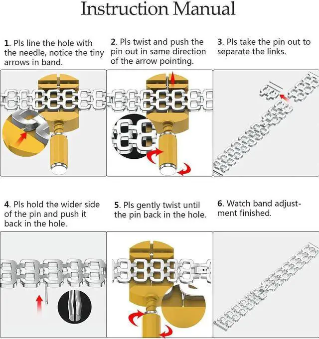 Alt view image 5 of 6 - Compatible Apple Watch Band 40mm / 38mm - 44mm / 42mm for Men Women Replacement Stainless Steel Link Band Replacement for Apple Watch Series 4 3 2 1 Black 42mm