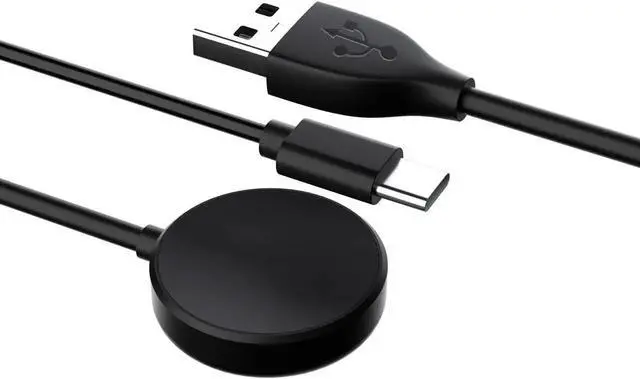 Alt view image 2 of 7 - 2 in 1 Galaxy Watch 5/5 Pro Charger Compatible with Samsung Galaxy Watch 5/5 Pro/4/3/Active2/Active Wireless Charger Dock, Type-C Charging Cord for S22/S21/S20/S10/Note 20/10/9 3.3FT 2 Pack USB Cable