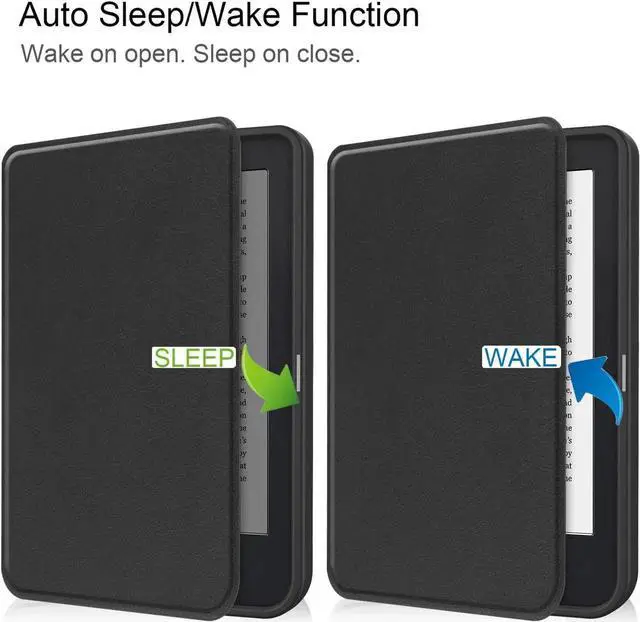 Alt view image 5 of 7 - Case for 6 inch Kobo Clara 2E / Tolino Shine 4, 2022 Released, Ultra Slim Lightweight Folio Premium PU Leather Protective Cover with Auto Sleep/Wake Function, 2 in 1 Stylus Pen