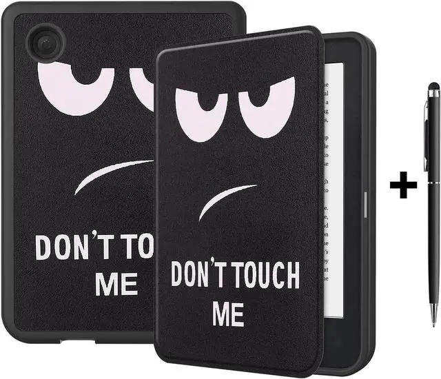 Main image of Case for 6 inch Kobo Clara 2E / Tolino Shine 4, 2022 Released, Ultra Slim Lightweight Folio Premium PU Leather Protective Cover with Auto Sleep/Wake Function, 2 in 1 Stylus Pen Black/White