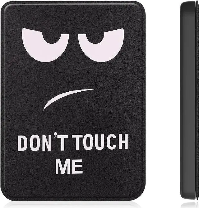 Alt view image 4 of 7 - Case for 6 inch Kobo Clara 2E / Tolino Shine 4, 2022 Released, Ultra Slim Lightweight Folio Premium PU Leather Protective Cover with Auto Sleep/Wake Function, 2 in 1 Stylus Pen Black/White