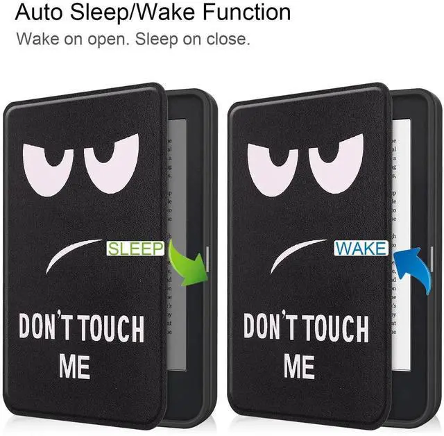 Alt view image 7 of 7 - Case for 6 inch Kobo Clara 2E / Tolino Shine 4, 2022 Released, Ultra Slim Lightweight Folio Premium PU Leather Protective Cover with Auto Sleep/Wake Function, 2 in 1 Stylus Pen Black/White