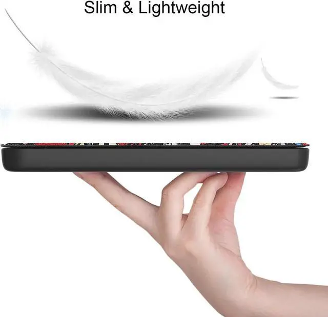 Alt view image 4 of 7 - Case for 6 inch Kobo Clara 2E / Tolino Shine 4, 2022 Released, Ultra Slim Lightweight Folio Premium PU Leather Protective Cover with Auto Sleep/Wake Function, 2 in 1 Stylus Pen Colorful Tree