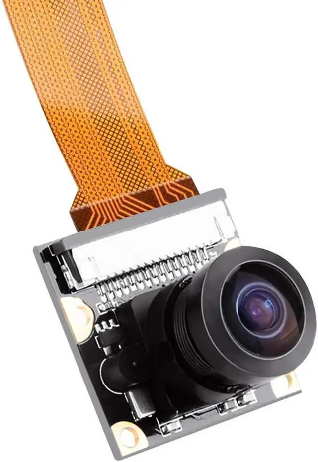 Alt view image 2 of 7 - Raspberry Pi Zero W Camera Module 5MP Wide Angle 160 Degree Fisheye Lens Camera Night Vision OV5647 1080P Sensor HD Webcam Video with Zero Cable for Raspberry Pi Model 3 B B+ A+ RPi 3 2 1 zero zero W