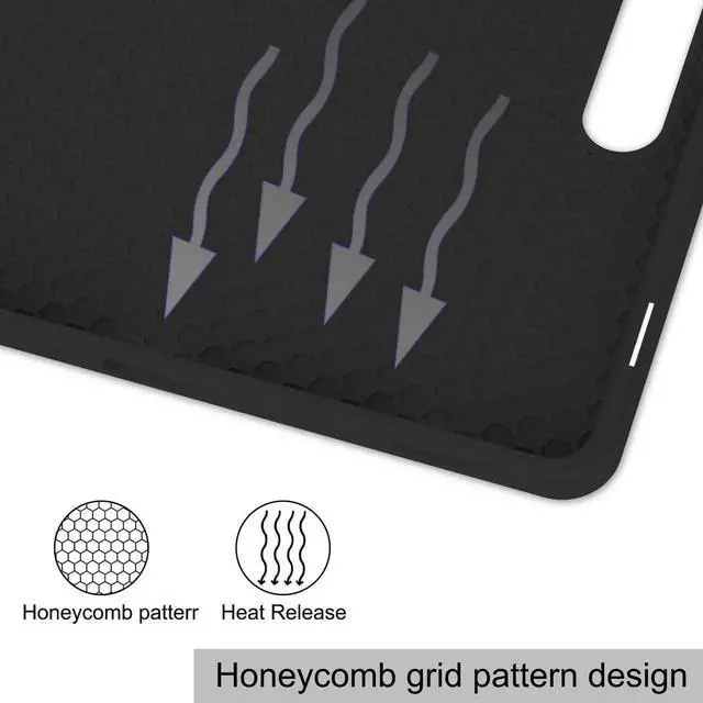Alt view image 5 of 7 - Case for Samsung Galaxy Tab S10 FE / S9 FE 10.9 Inch, Slim Smart Cover Lightweight Hard Shell Protective Cover with Multi-Angle Stand, Universal Stylus Pen Grey