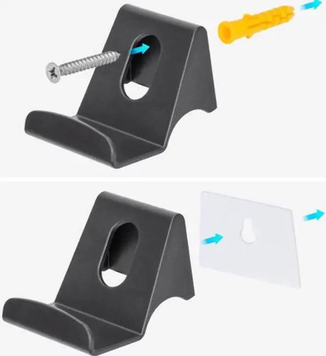 Alt view image 4 of 5 - 2 Pcs Wall Hanging Bracket Game Handle Controller Headset Hook Hanger For Nintendo PS5/Xbox/Switch Pro gamepad