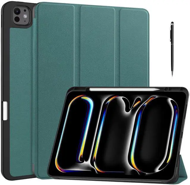 Main image of Case for iPad Pro 13 Inch M4 2024 A2925 A2926 A3007, Slim Smart Stand Cover Protective Cover with Pencil Holder, Stand, Universal Stylus Pen,Support Apple Pencil Charging + Auto Wake/Sleep