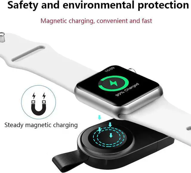 Alt view image 4 of 7 - Watch Charger for Apple Magnetic Portable Wireless iWatch Charger Compatible for Apple Watch Series 1 2 3 4 in 38mm 40mm 42mm 44mm