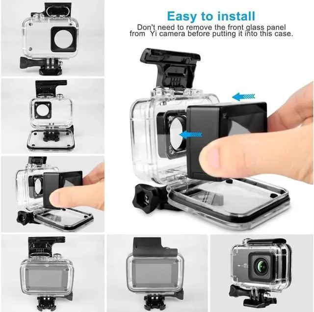 Alt view image 7 of 7 - 40mm Discovery 4K Diving Protective Case for Xiaomi 4K / Yi 4K+ / Yi Lite / YI 40m with Bracket