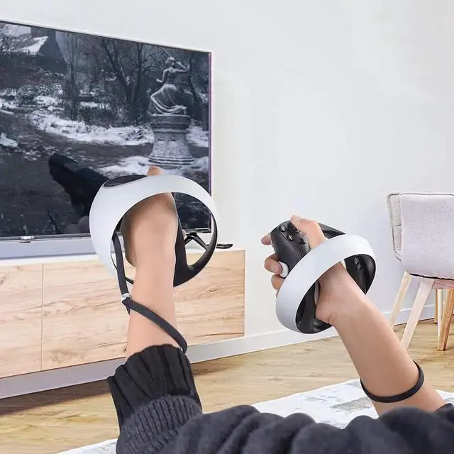 Alt view image 6 of 7 - Silicone Controller Pad for PSVR2,4 in 1 Accessories Kit for PS VR2 Controller with Anti-Slip Handle Cover Grip Protection