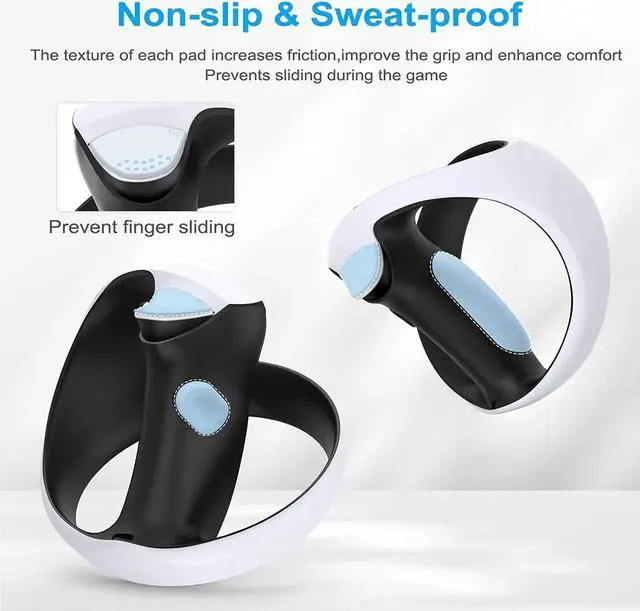 Alt view image 3 of 7 - Silicone Controller Pad for PSVR2,4 in 1 Accessories Kit for PS VR2 Controller with Anti-Slip Handle Cover Grip Protection