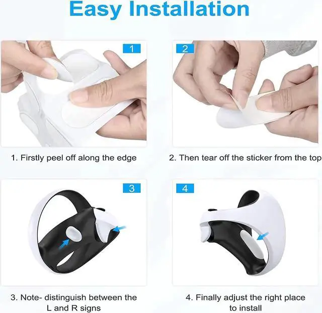Alt view image 2 of 7 - Silicone Controller Pad for PSVR2,4 in 1 Accessories Kit for PS VR2 Controller with Anti-Slip Handle Cover Grip Protection