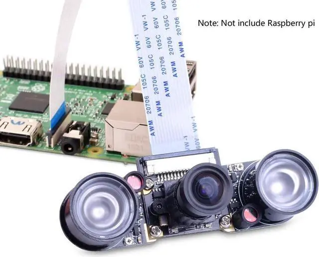 Alt view image 3 of 5 - Camera Module for Raspberry Pi 3 with 5MP 1080p OV5647 Video Webcam Supports Night Vision Compatible with for Raspberry Pi Model B B+ A+ RPi 3 2 1 zero zero W with FFC FPC Cable Raspberry pi Camera
