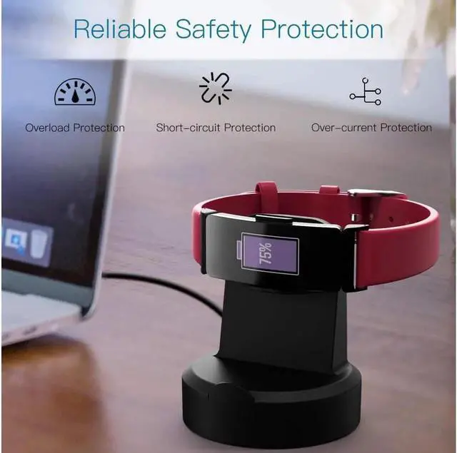 Alt view image 6 of 7 - Charger Dock For Fitbit Inspire / Inspire HR Portable Magnetic Replacement Charging Stand Adapter with USB Charging Cable Cord for Inspire / Inspire HR