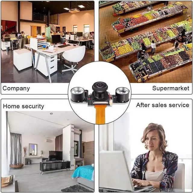 Alt view image 2 of 3 - Raspberry PI Camera Module 5MP 1080p OV5647 Sensor HD Video Webcam Supports Night Vision for Raspberry Pi Model B/B+ A+ RPi 3/2/1/zero/zero W with FFC/FPC Cable (Raspberry pi Camera)