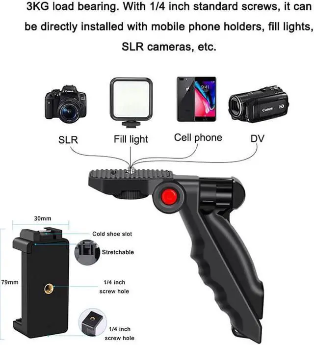 Alt view image 5 of 7 - Professional Smartphone Vlog Shooting Kits with Microphone LED Light Camera Tripod Holder for Live Photography YouTube Recording