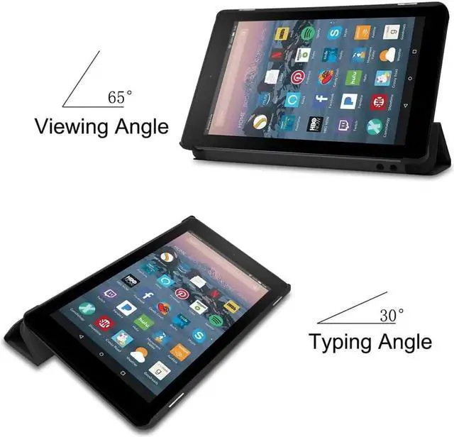 Alt view image 5 of 7 - Werleo Protective Case for Amazon All New Fire 7 2019 9th Generation 2019 Release - Light Weight Shock Proof Convertible Handle Stand Kids Cover for Fire 7 Tablet 9th Gen 2019 Release Black