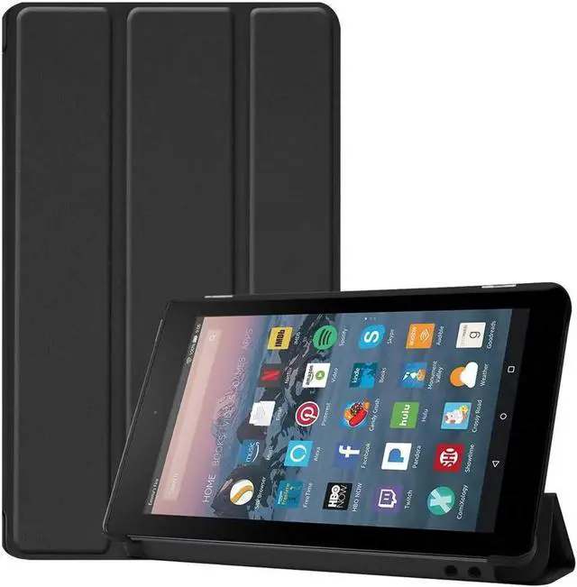 Main image of Werleo Protective Case for Amazon All New Fire 7 2019 9th Generation 2019 Release - Light Weight Shock Proof Convertible Handle Stand Kids Cover for Fire 7 Tablet 9th Gen 2019 Release Black