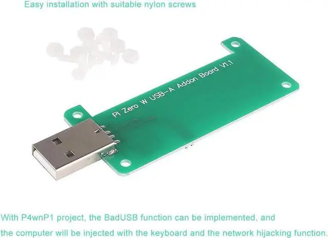 Alt view image 7 of 7 - Raspberry Pi Zero W USB-A Addon Board V1.1 No Data Line Required Plug in Then Play Provide A Full Sized USB Type-A Connector with Protective Acrylic Case for Raspberry Pi Zero or Zero W
