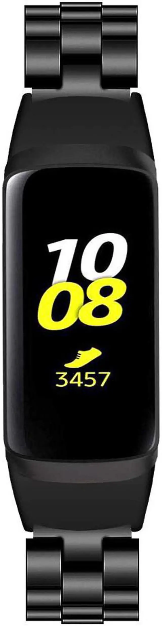 Alt view image 4 of 6 - Werleo Compatible with Samsung Galaxy Fit SM-R370 Bands Galaxy Fit Watch Band Solid Stainless Steel Metal Replacement Bracelet Strap fit Galaxy Fit SM-R370 Smart Watch