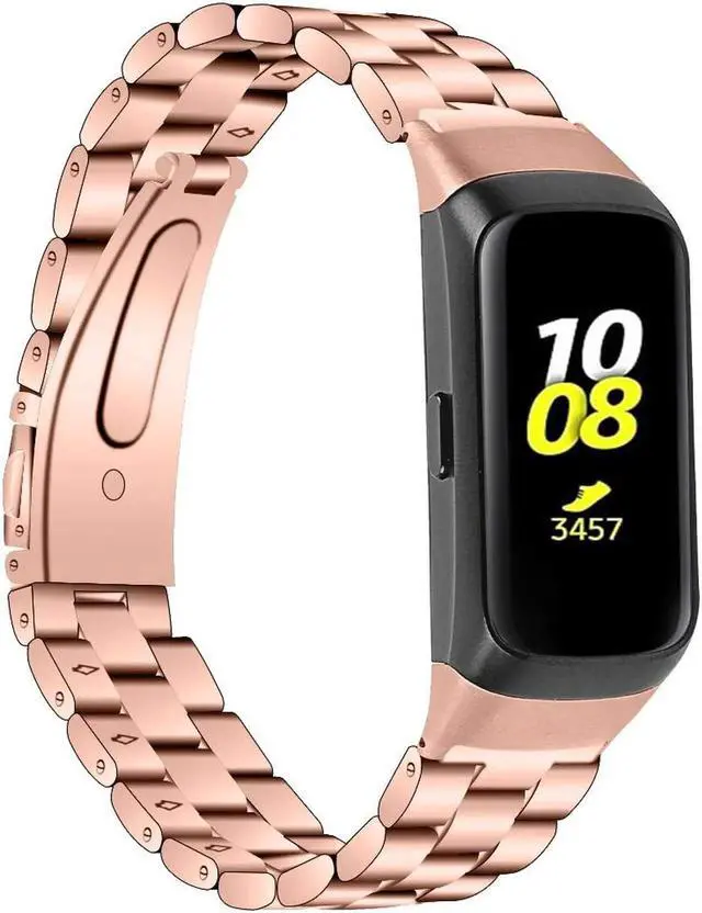 Main image of Werleo Compatible with Samsung Galaxy Fit SM-R370 Bands Galaxy Fit Watch Band Solid Stainless Steel Metal Replacement Bracelet Strap fit Galaxy Fit SM-R370 Smart Watch