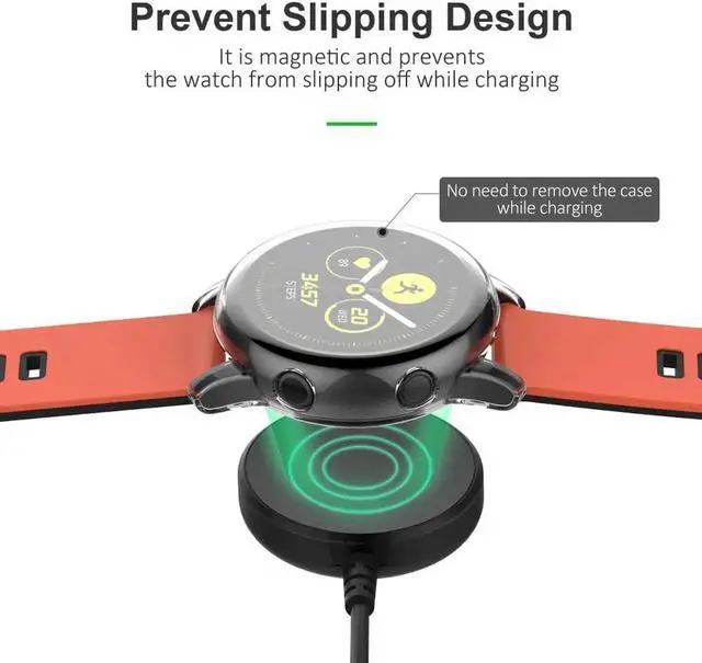 Alt view image 5 of 7 - 2-Pack Compatible with Samsung Galaxy Watch Active / Active 2 Charger Dock Wireless Charging Cable for Samsung Galaxy Active 1 / Active 2 Watch SM-R500 / SM-R820 / SM-R830