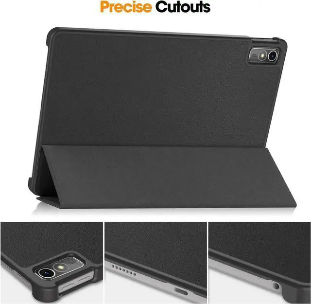 Alt view image 4 of 7 - Case for Lenovo Tab M10 5G 10.6 Inch 2023 TB-360ZU TB-360XU, Tri fold Slim Lightweight Hard Shell Smart Protective Cover with Multi-Angle Stand, Universal Stylus Pen