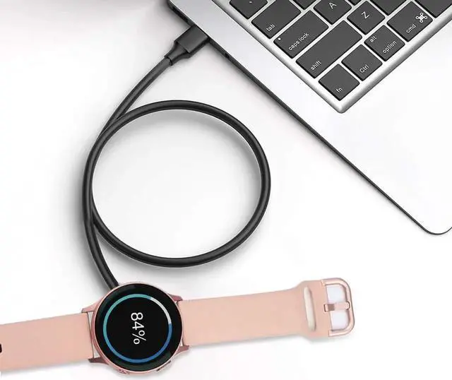 Alt view image 7 of 7 - 2 Pack Compatible with Samsung Galaxy Watch 4/4 Classic/3/Active/Active 2 Wireless Charging Dock,Trami Replacement USB Charger Cable Cord Stand for Galaxy Watch 4/4 Classic/3 /Active/Active 2