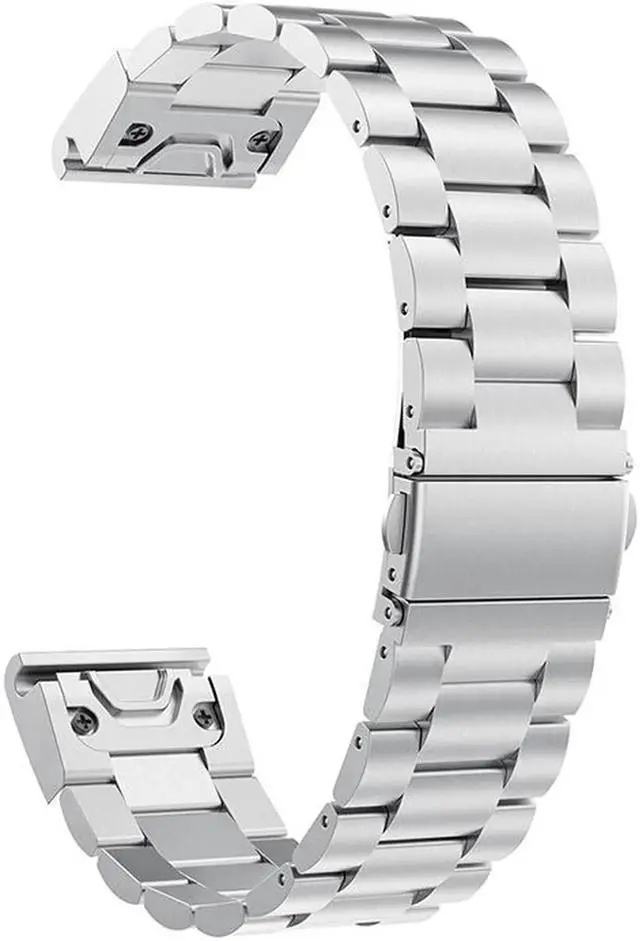 Alt view image 3 of 4 - Werleo Fenix 5S Band Quick Release Easy Fit 20mm Solid Stainless Steel Metal Bands Compatible for Garmin Fenix 5S / 5S Plus / D2 Delta S Smartwatch Silver