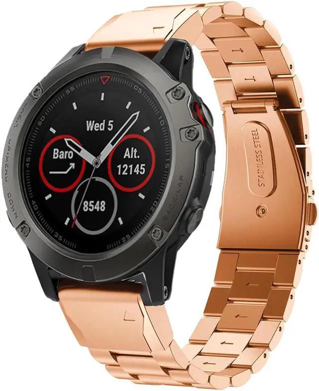 Alt view image 3 of 4 - Werleo Fenix 5S Band Quick Release Easy Fit 20mm Solid Stainless Steel Metal Bands Compatible for Garmin Fenix 5S / 5S Plus / D2 Delta S Smartwatch