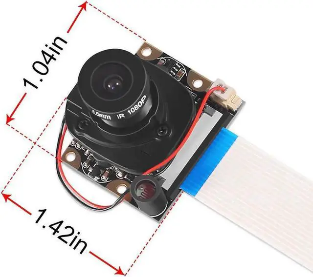 Alt view image 4 of 7 - Werleo for Raspberry Pi Camera Module with Automatic IR-Cut Night Vision Camera Video Module Adjustable Focus 5MP OV5647 Sensor 1080p HD Webcam Camera for Raspberry Pi 2 3 Model B Model B+ A+