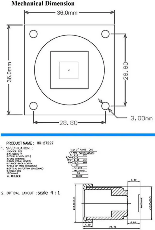 Alt view image 5 of 5 - Werleo M12 Mount Camera for Raspberry Pi Interchangeable M12x0.5 Lens, OV5647 5MP 1080P Video Camera Module for Raspberry Pi Model A or B B+ model 2 Raspberry Pi 3 3b+