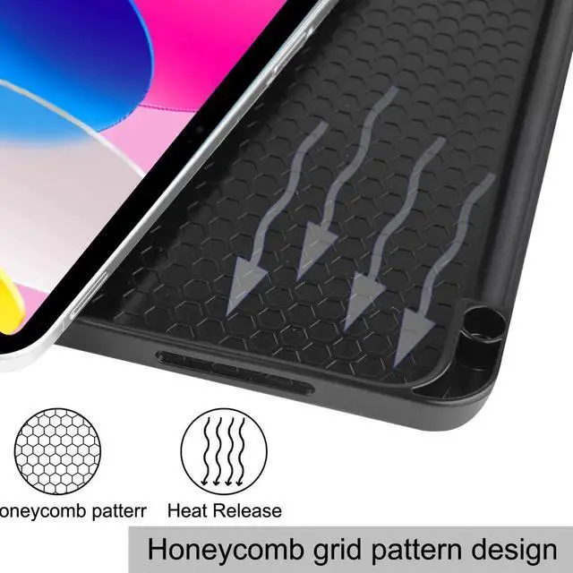 Alt view image 2 of 7 - Case for iPad A16 11th Generation 11 inch 2025 / iPad 10th Generation 10.9 inch 2022, Slim Smart Stand Cover with Pencil Holder, Universal Stylus Pen Blue