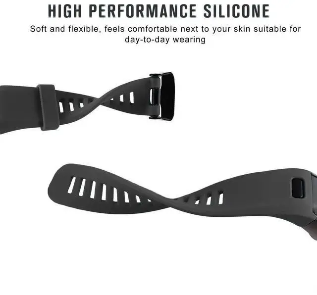Alt view image 2 of 7 - Compatible Bands Replacement for Garmin Vivosmart HR with Metal Buckle Fitness Wristband Strap