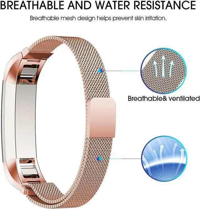 Alt view image 6 of 7 - 2PCS Stainless Steel Replacement Bands Strap Compatible with Fitbit Alta and Fitbit Alta HR